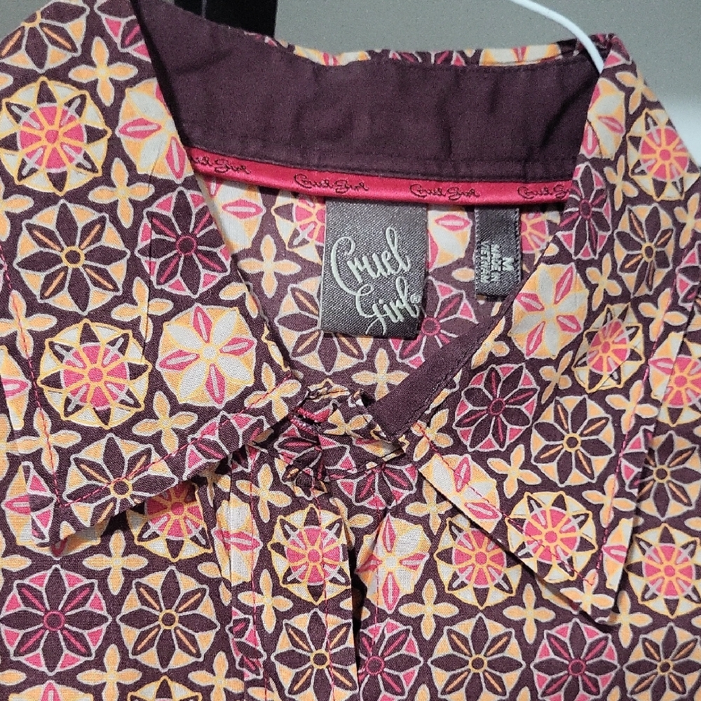 Cruel Girl Multicolor Geometric Pattern Blouse